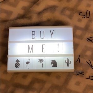Light up sign